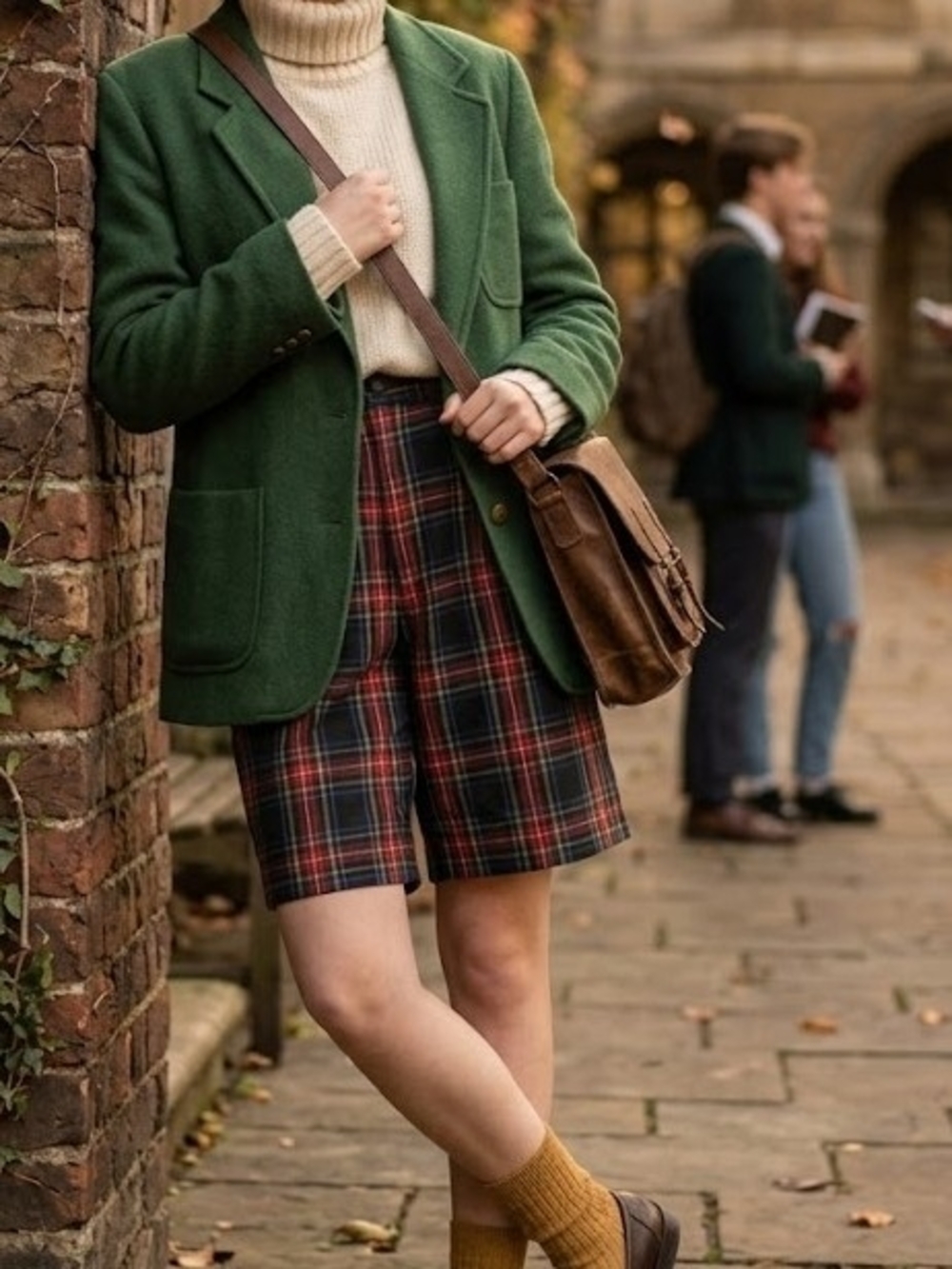 Vintage 90s Gap Tartan Shorts Dark Academia Preppy Grunge Fall Red